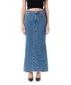 Marine Serre Crescent-moon-print Maxi Skirt In Blue