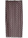 Marine Serre Brown Moon Printed Mesh Midi Skirt