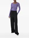 Marine Serre Recycled Moon Mesh Second Skin Cropped Top