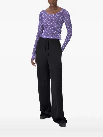 MARINE SERRE MOON MESH SECOND-SKIN TOP