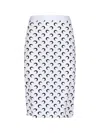 Marine Serre Midi Skirt With Crescent Moon Pattern In White