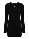 Marine Serre Mini Dress With "moon" Logo In Negro