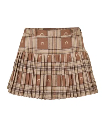 Marine Serre Moon Mini Skirt In Multi