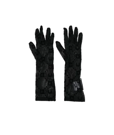 Marine Serre Moon Monogram Semi Sheer Gloves