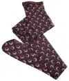 Marine Serre Brown Moon Print Mesh Tights In Brown
