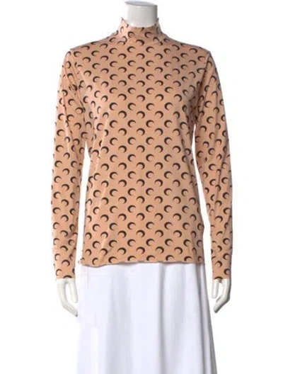 Pre-owned Marine Serre Moon Nylon Top In Neutrals