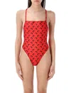 Marine Serre Crescent Moon Pattern One-piece Swimwear