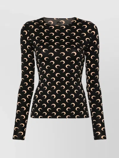 MARINE SERRE MOON PATTERN CREW NECK TOP