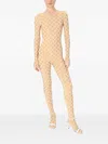 Marine Serre Moon-pattern Jersey Jumpsuit In Neutral