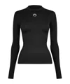 Marine Serre Moon Pattern T-shirt In Black