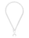Marine Serre Recycled Pewter Moon Necklace In 银色