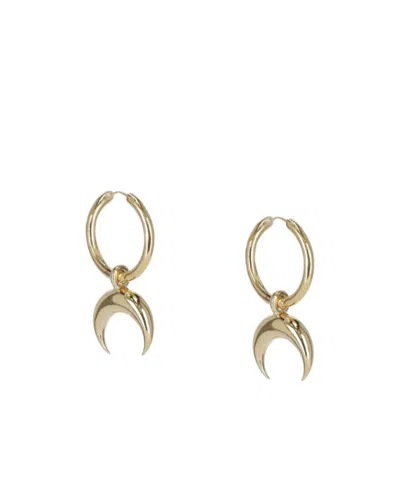 Marine Serre Moon Pendant Ring Earrings In Yellow