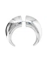 Marine Serre Silver Single Moon Stud Earring
