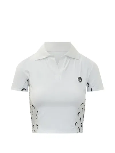 Marine Serre Moon Polo Top In White