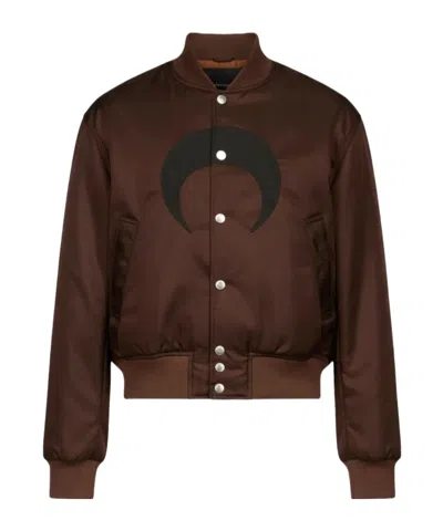 Marine Serre Moon Print Buckle Bomber Jacket In Animal Print