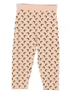 Marine Serre Ssense Exclusive Tan Recycled Moon Jersey Capri Leggings In Pink