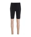 Marine Serre Crescent Moon-print Recycled-fibre Leggings In Black