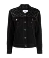 Marine Serre Moon-print Denim Jacket In Black