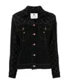 Marine Serre Moon-print Denim Jacket In Black