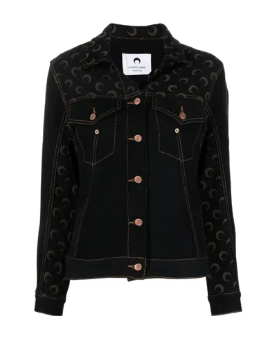MARINE SERRE MOON-PRINT DENIM JACKET