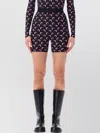 Marine Serre Recycled Moon Jersey Mini Shorts In Blue