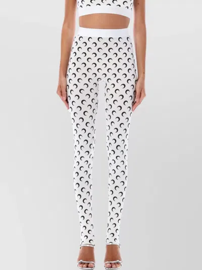 MARINE SERRE MOON PRINT HIGH-RISE SLIM LEGGINGS