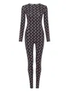 Marine Serre Jumpsuit Mit Mond-print In Black
