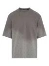 Marine Serre Faded Moon Jersey Relaxed T-shirt With All-over Print In Gray