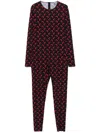 Marine Serre Black All Over Moon Jumpsuit In Black