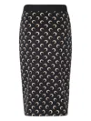 Marine Serre Moon-print Midi Skirt In Black