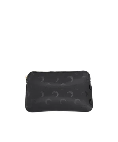 Marine Serre Moon Print Rectangular Pouch In Black