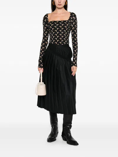 MARINE SERRE MARINE SERRE MOON PRINT SQUARE-NECK TOP