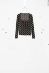 Marine Serre Moon Print Square-neck Top In Black