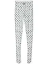 Marine Serre Moon-print Tights In White