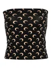 Marine Serre Moon Print Jersey Tube Top In Black