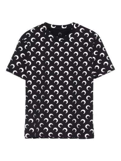 Marine Serre Moon-print Top In Black