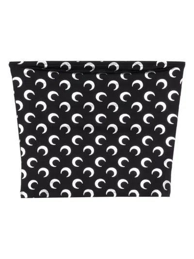 Marine Serre Moon-print Top In Black