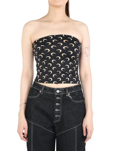 Marine Serre Moon Printed Jersey Sleeveless Tube Top In Multi