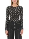 Marine Serre Moon Print Tube Top In Black