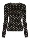 Marine Serre All Over Moon Jersey Biker Shorts In Marrón