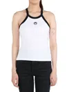 Marine Serre Ssense Exclusive White Tennis Court Tank Top In White