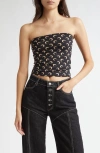 Marine Serre Moon Print Tube Top In Black