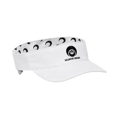 Pre-owned Marine Serre Moon Printed Athleisure Visor 'optical White' | Men's Size Onesize