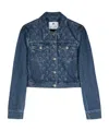 Marine Serre Deadstock Moonogram-pattern Denim Jacket In Blue