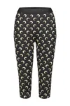 Marine Serre Recycled Moon Jersey Capri Leggings In Black
