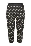 Marine Serre Recycled Moon Jersey Capri Leggings In Black