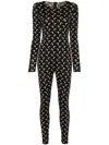 Marine Serre Moon Printed Catsuit In Black