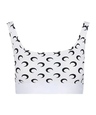 MARINE SERRE MARINE SERRE MOON PRINTED CROPPED TOP