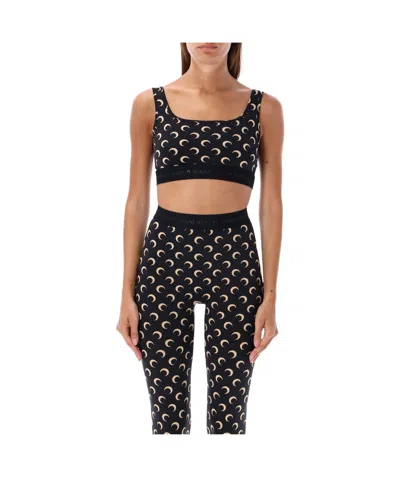 MARINE SERRE MARINE SERRE MOON PRINTED CROPPED TOP