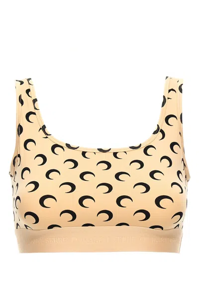 MARINE SERRE MARINE SERRE 'MOON PRINTED JERSEY' CROPPED TOP